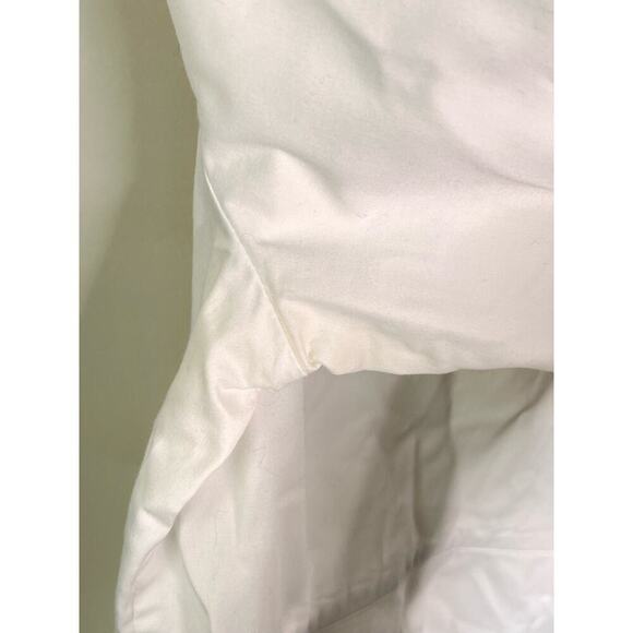 Co Essentials Cotton Peplum Button Down Shirt  White Lagenlook Womens Size XS - Picture 13 of 15